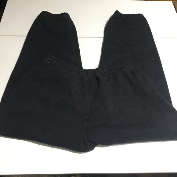 Nike Solo Swoosh Fleece Pants Men Large Black Heavyweight Sweatpants Zip Pockets - Picture 6 of 10